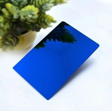 Lembar baja tahan karat dekoratif biru disikat garis rambut satin getaran pasir meledak