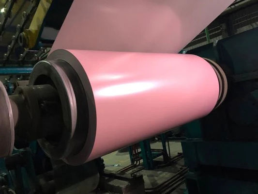Warna Pink PPGI PPGL Prepainted Steel Coil DC03 0.12-2mm